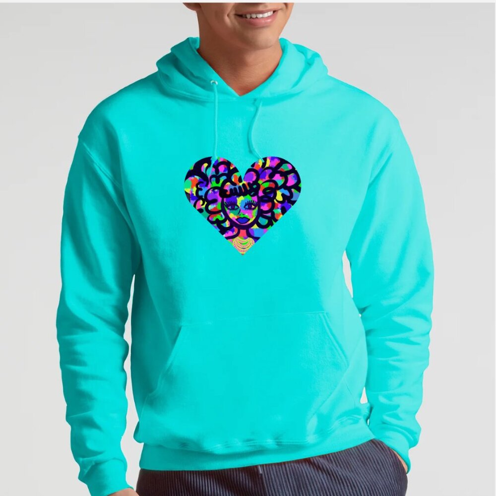 NEW✅PINK Personalized Hoodie "AFRO BEAUTY" - Picture 2 of 3